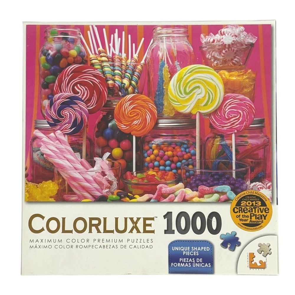 Colorluxe 1000 Piece Jigsaw Puzzle Sweet Delights Candy Lollipops 1500 NEW